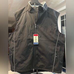 Clique Black Soft Shell Fleece Lined Vest Full Zip Mens XL NWT